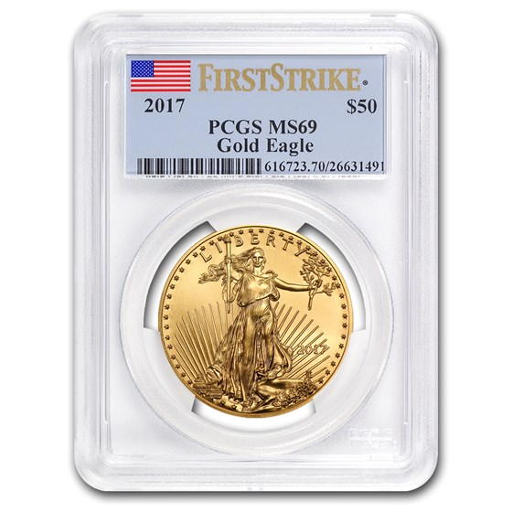 2017 1 oz Gold American Eagle MS-69 PCGS (FirstStrike®) 2017 1 oz Gold American Eagle MS-69 PCGS (FirstStrike®)